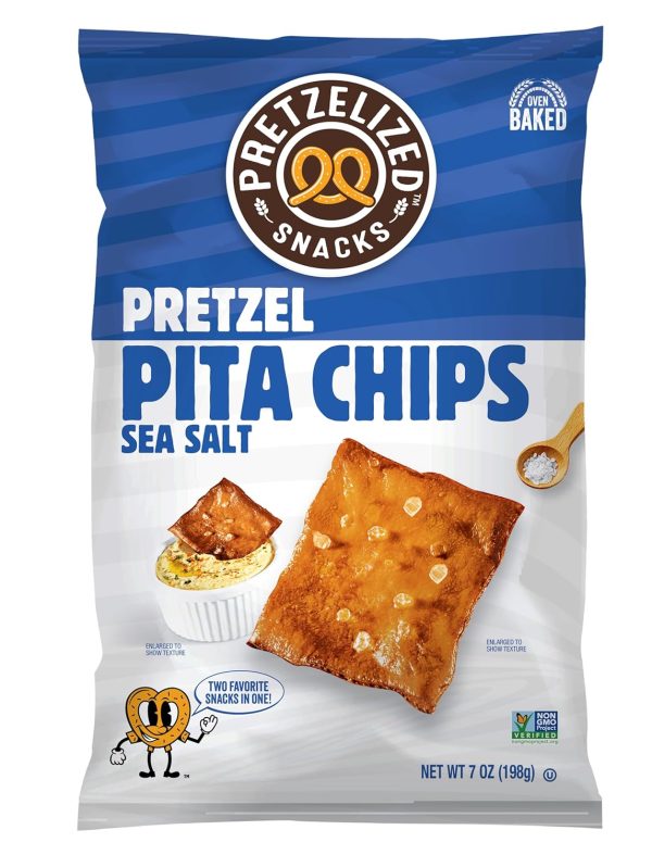 Pretzelized Pretzel Pita Chips Sea Salt 7oz 12ct